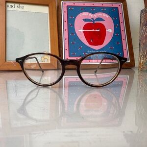 Jean Lafont Eyeglasses Jupiter 48 619 Polished Dark Havana Round Frame